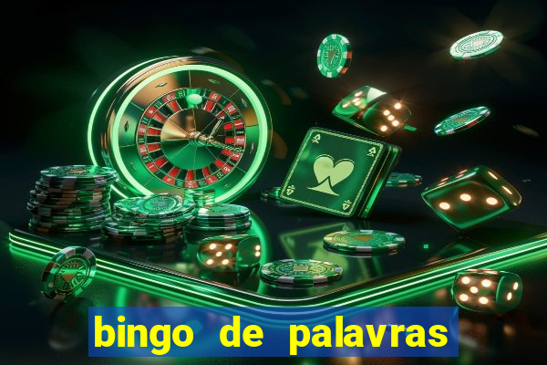 bingo de palavras 3 ano